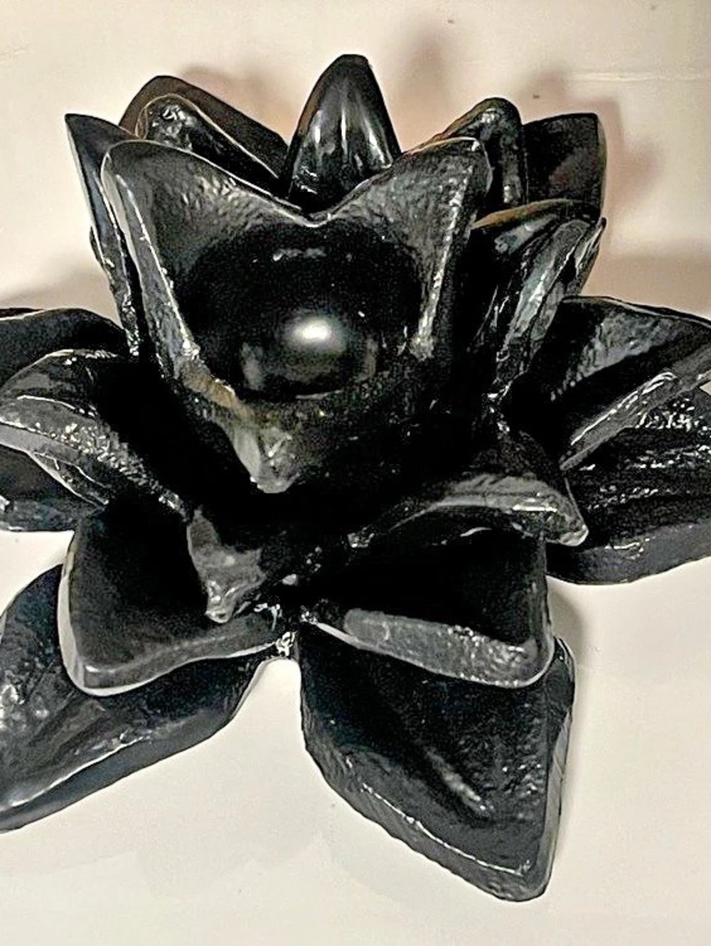 Black Flower candle holder